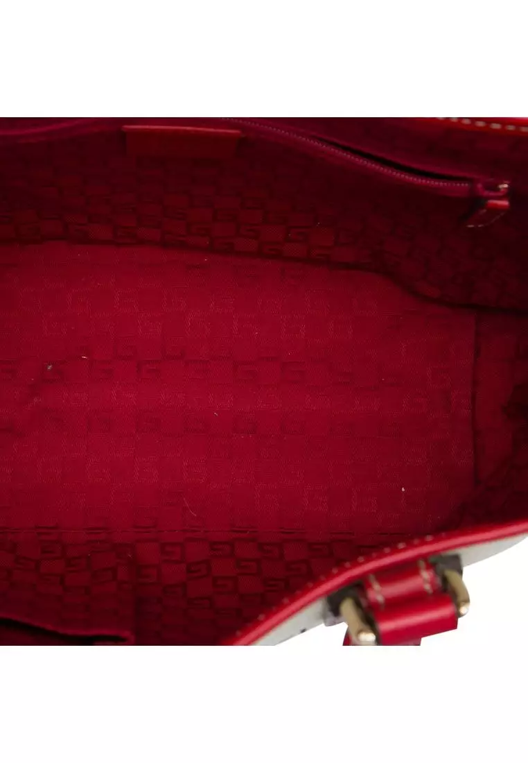 Pre-Loved Gucci Gg Supreme Heart Tattoo Handbag