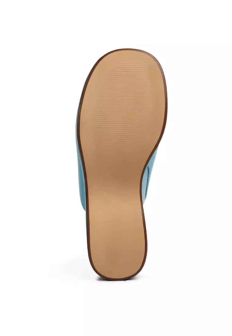 Slip On Platform Warna Biru Polos