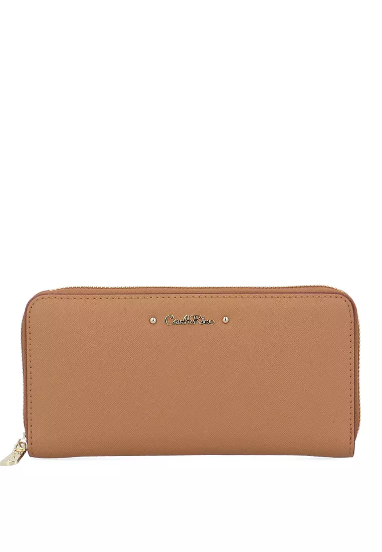 Gabbie Zip Around Wallet - Dark Beige