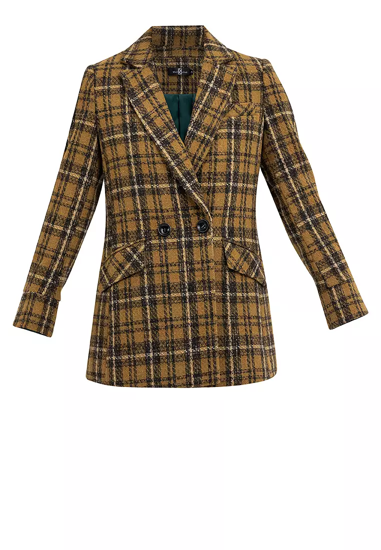 Woolen Plaid Coat