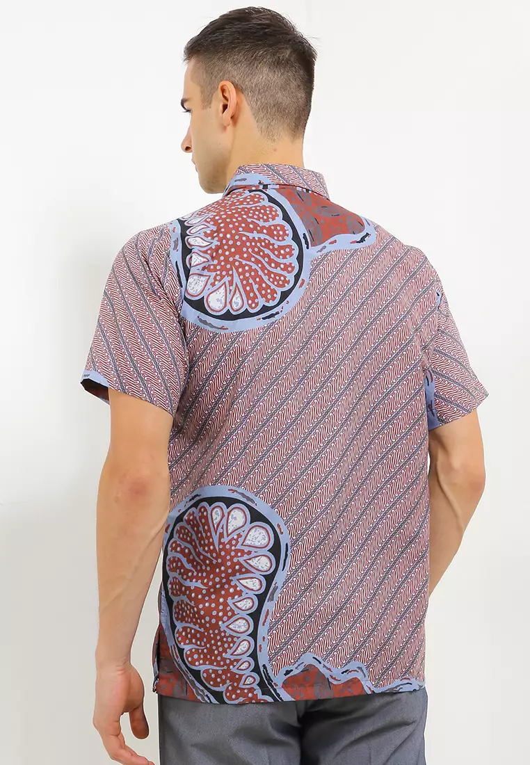 Rawikara Kemeja Batik Exclusive Premium Pria Casual Modern Lengan Pendek