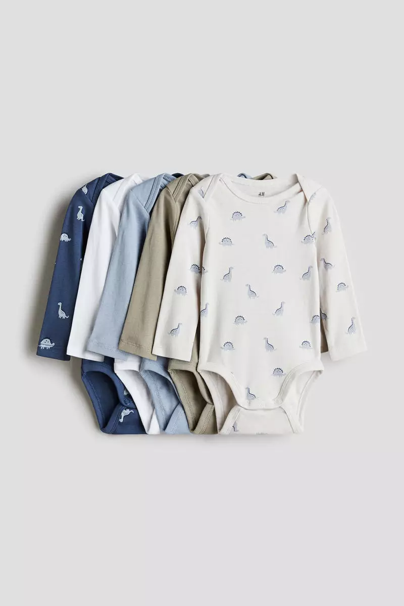5-pack long-sleeved bodysuits