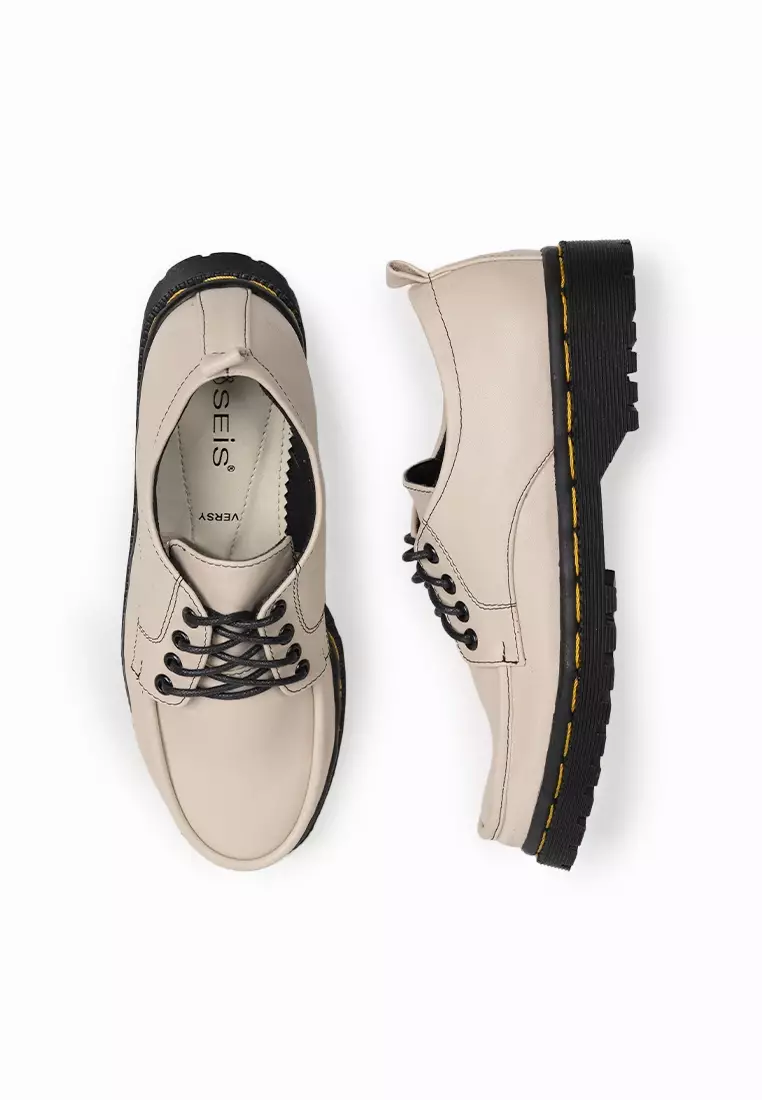 SEIS Versy Sepatu Docmart Wanita / Loafers Wanita - CREAM