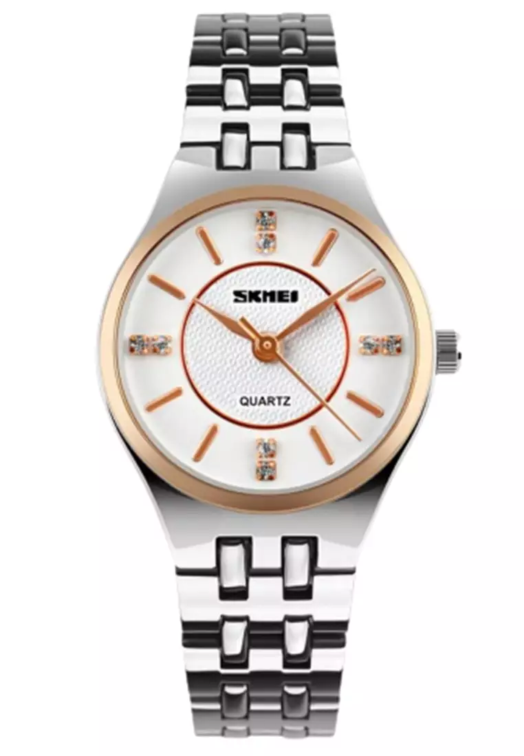 Jam Tangan Analog Wanita Vintage Waterproof Stainless Steel Strap Transparent Resin XX18 ORIGINAL