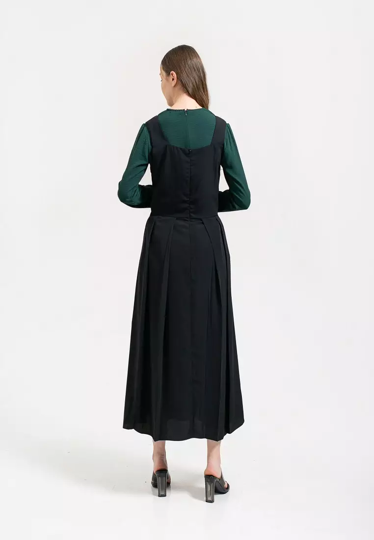 Alisha Overall Dress Black