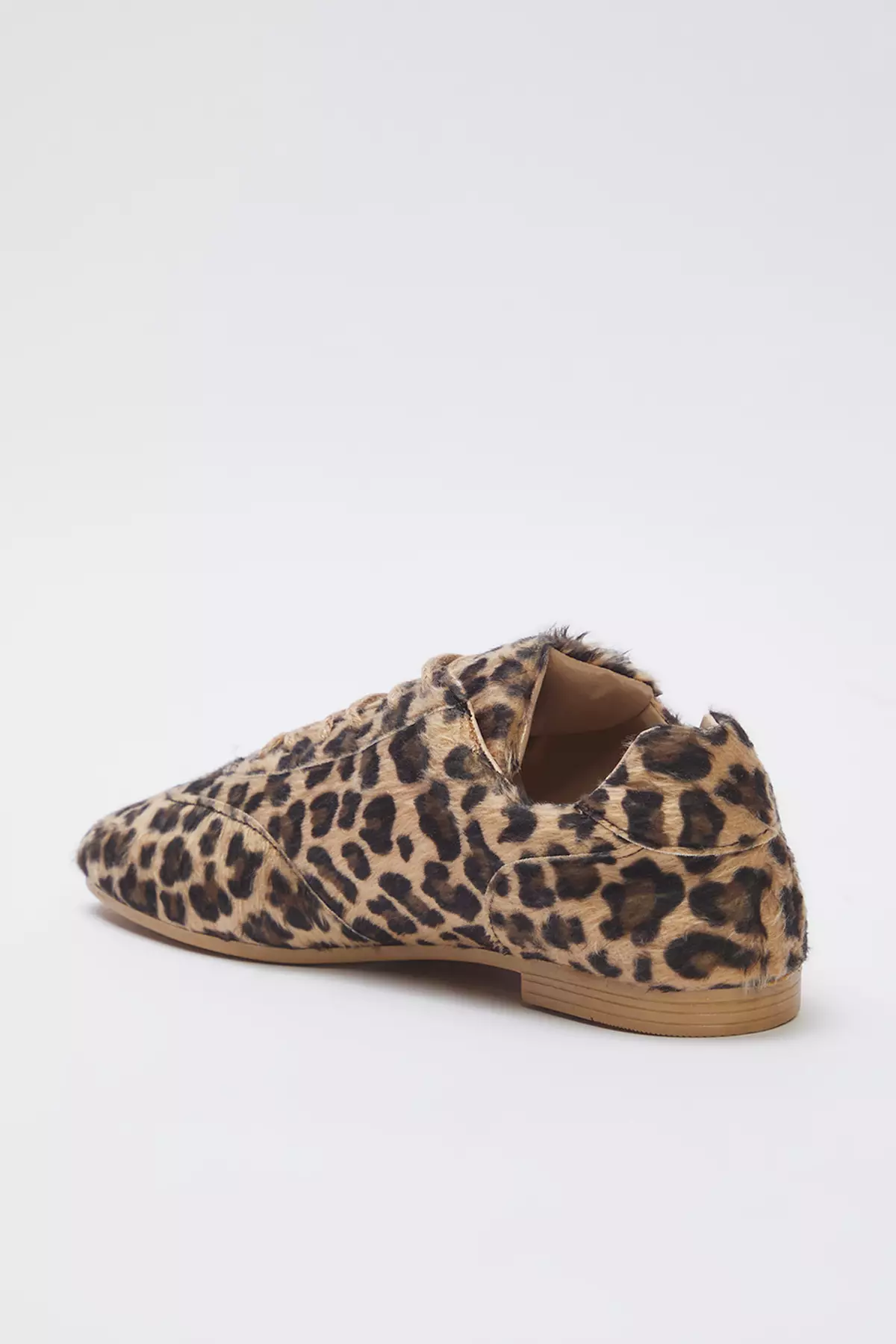 Multi-Colored Suede Leopard Print Lace-Up Women's Sneakers Takss25Sn00060