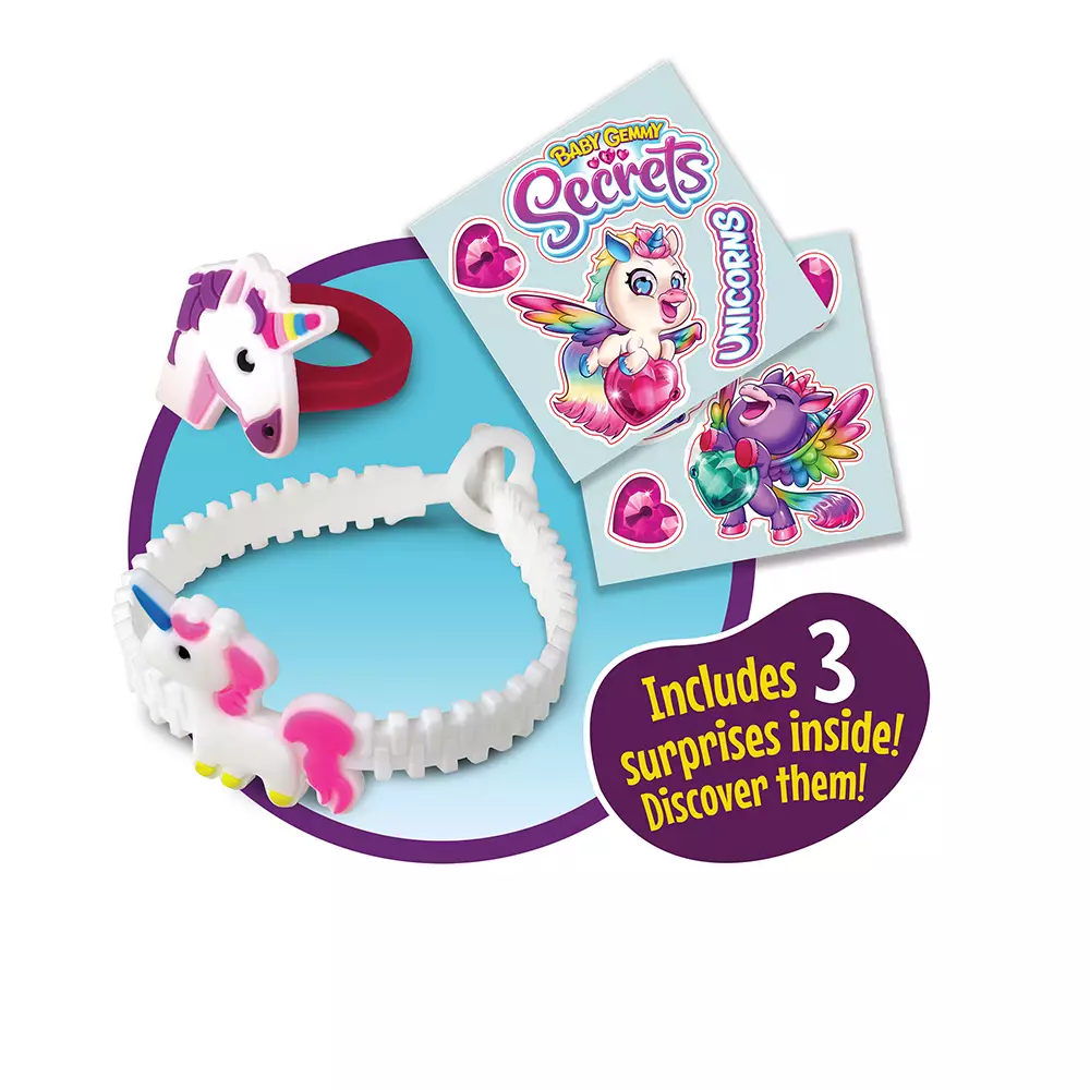 Crackin Eggs Baby Gemmy Secrets Unicorns Hopper - Mainan Telur Boneka