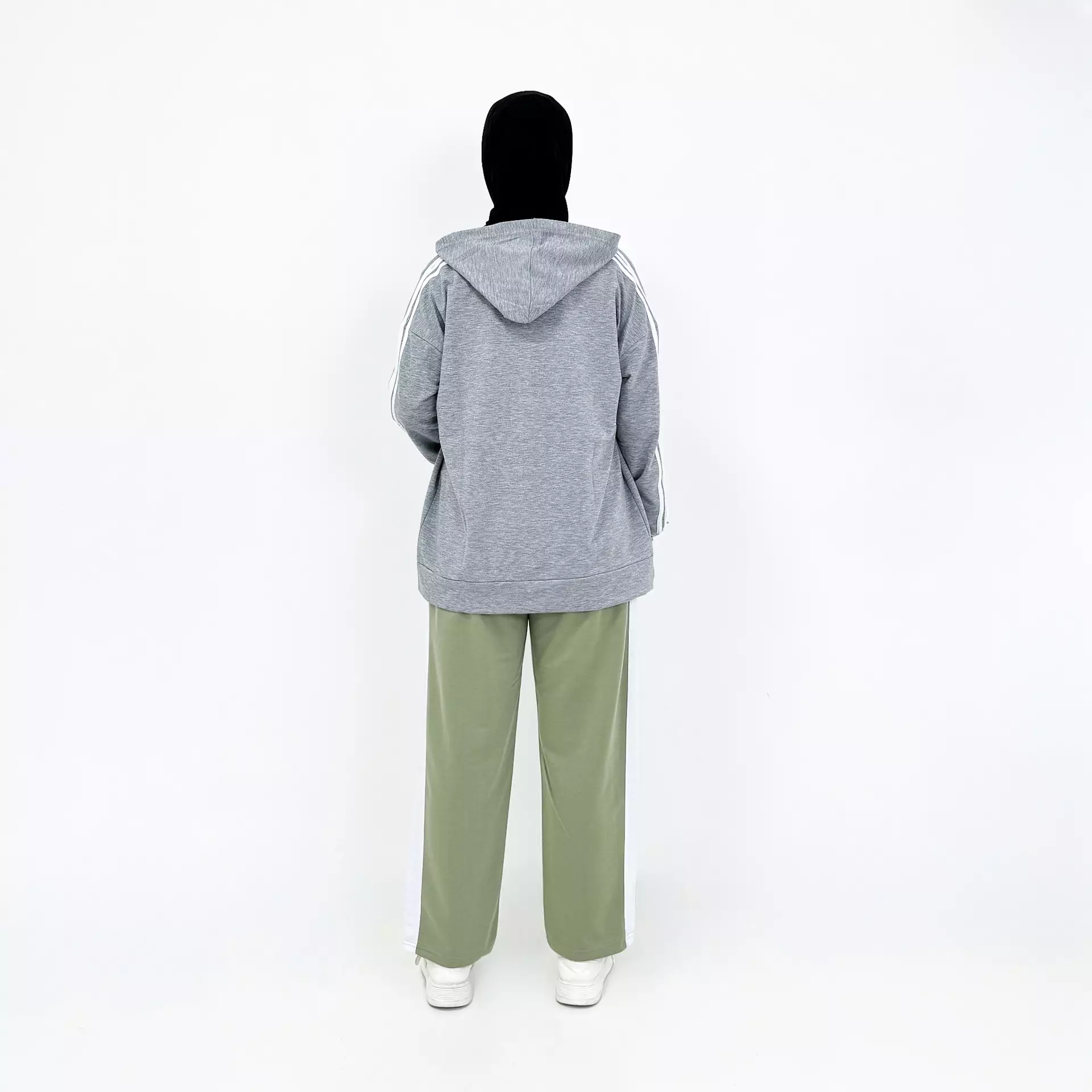 Mandasya Set | Setelan Training Olahraga Wanita Size M-XXL ABU - MINT