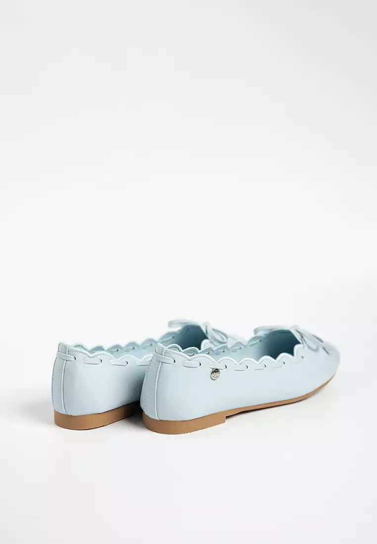 Hannah Scallop Ribbon Flats