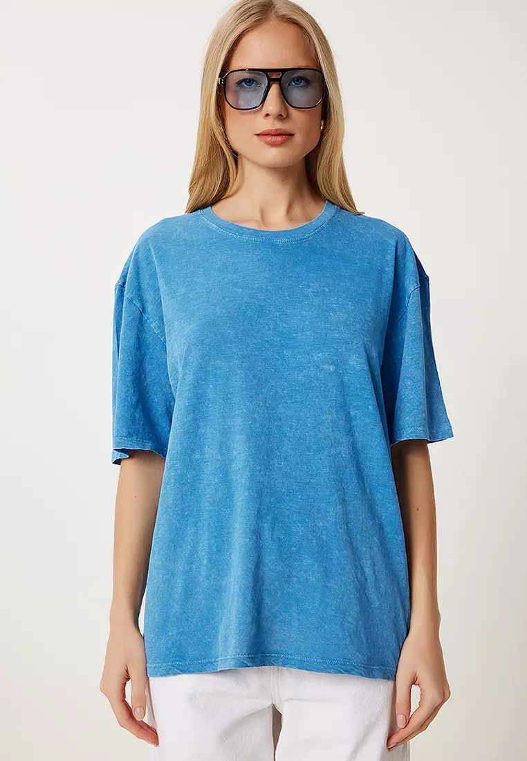 Washed Basic Knitted T-Shirt