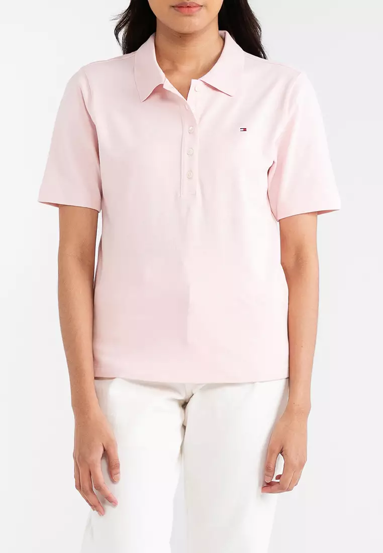 Tommy hilfiger pink polo shirt top