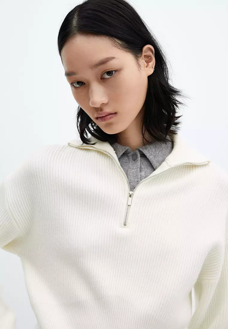 Jual Mango Zip Neck Jumper Original 2025 | ZALORA Indonesia