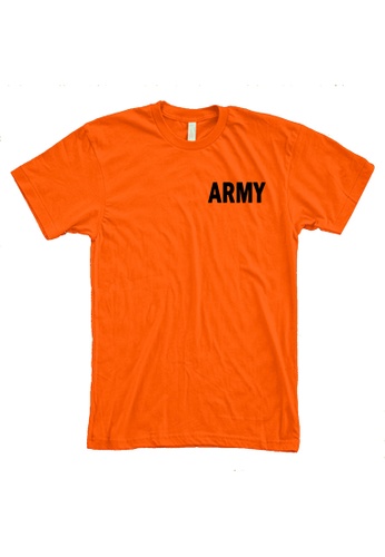 MRL Prints orange Pocket Army T-Shirt Frontliner 72667AAA919BB0GS_1