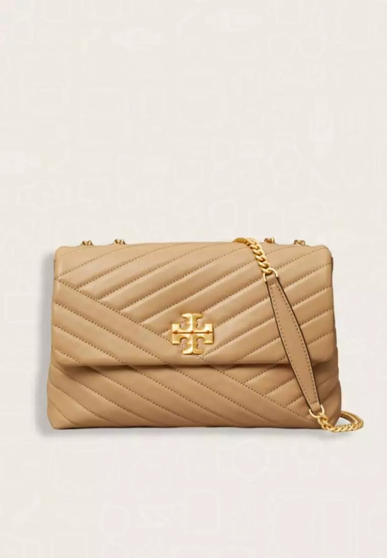 Tory Burch Kira Chevron Convertible Shoulder Bag Desert Dune