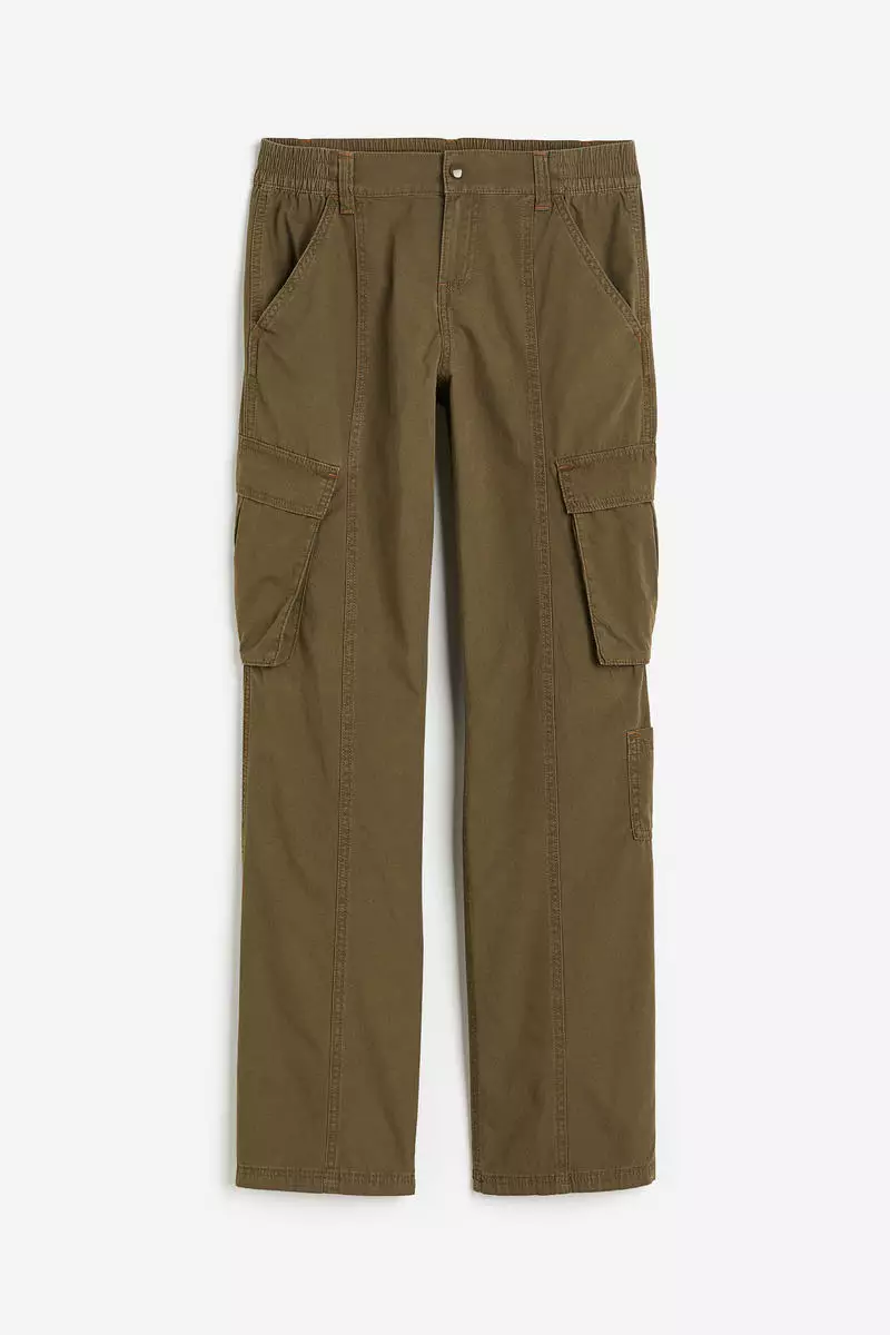 Buy H M Canvas cargo trousers 2024 Online ZALORA Singapore