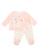 Du Pareil Au Même (DPAM) pink Button Top and Footed Pants PJ Set E7A84KAA147EE4GS_1