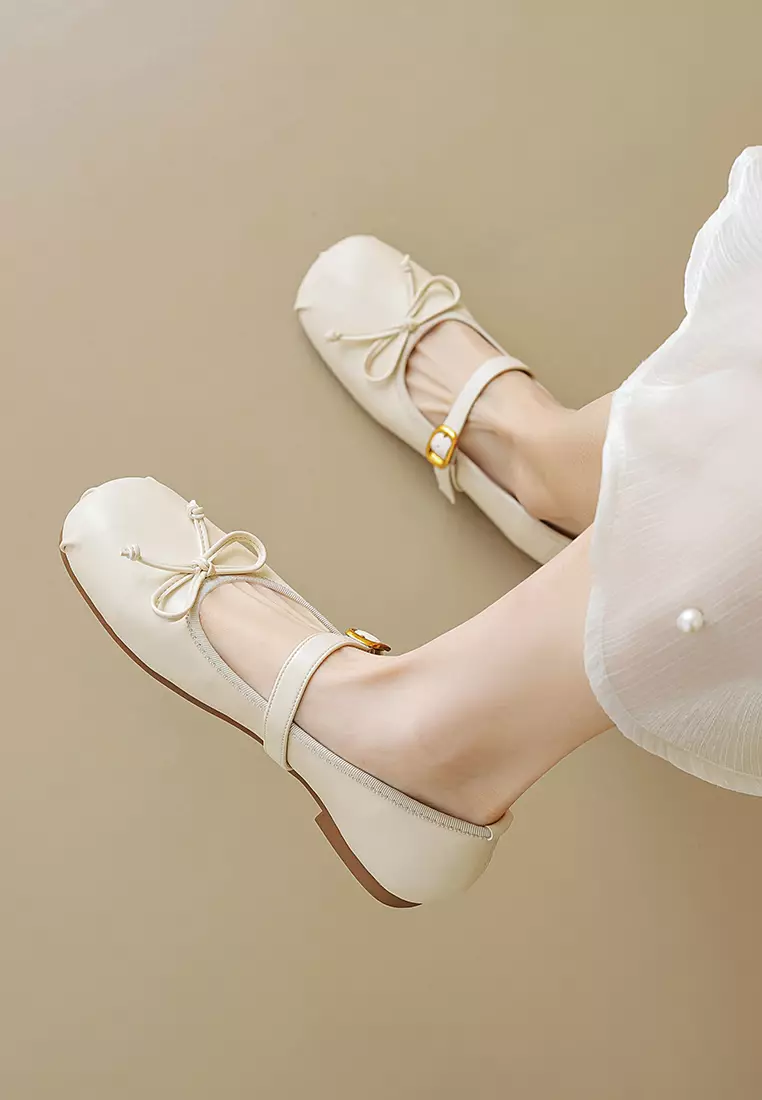 Bow Round toe Strap Flat Shoes WW222-6
