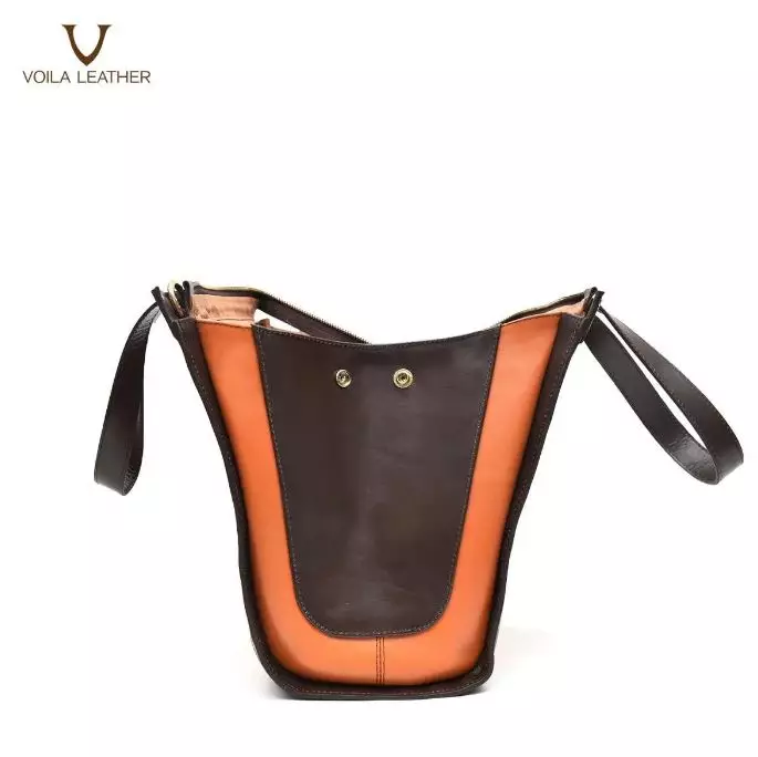 Genuine Leather Tote & Sling Woven Bag Voila Cantika