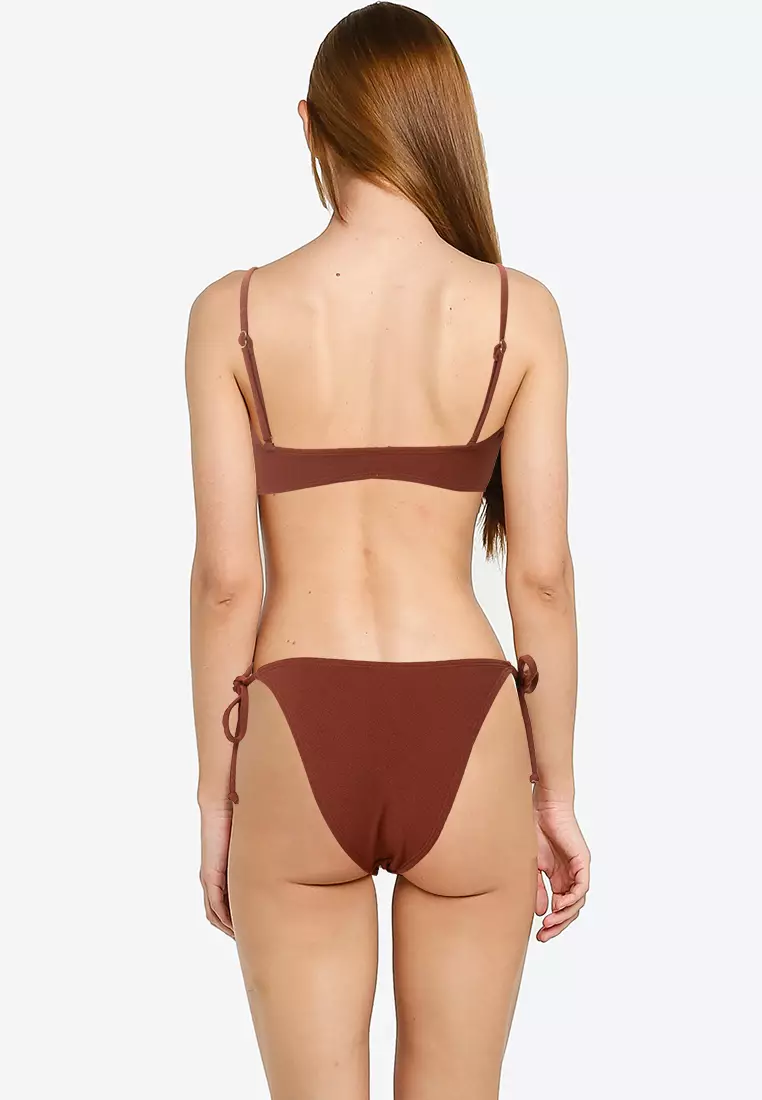 Fixed Tie Side Cheeky Bikini Bottom