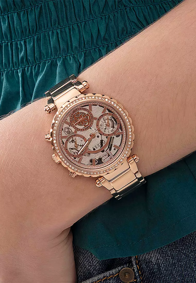 Guess GW0403L3 - Jam Tangan Wanita - Rosegold - Stainless Steel Bracelet