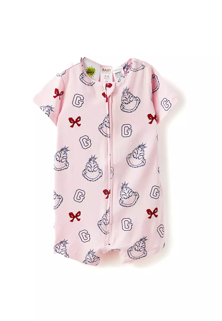 Licensed Short Sleeve Zip Romper