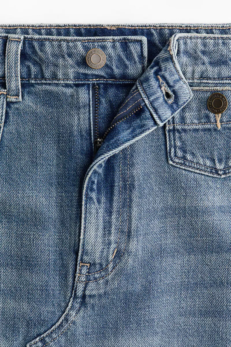 A-line denim skirt