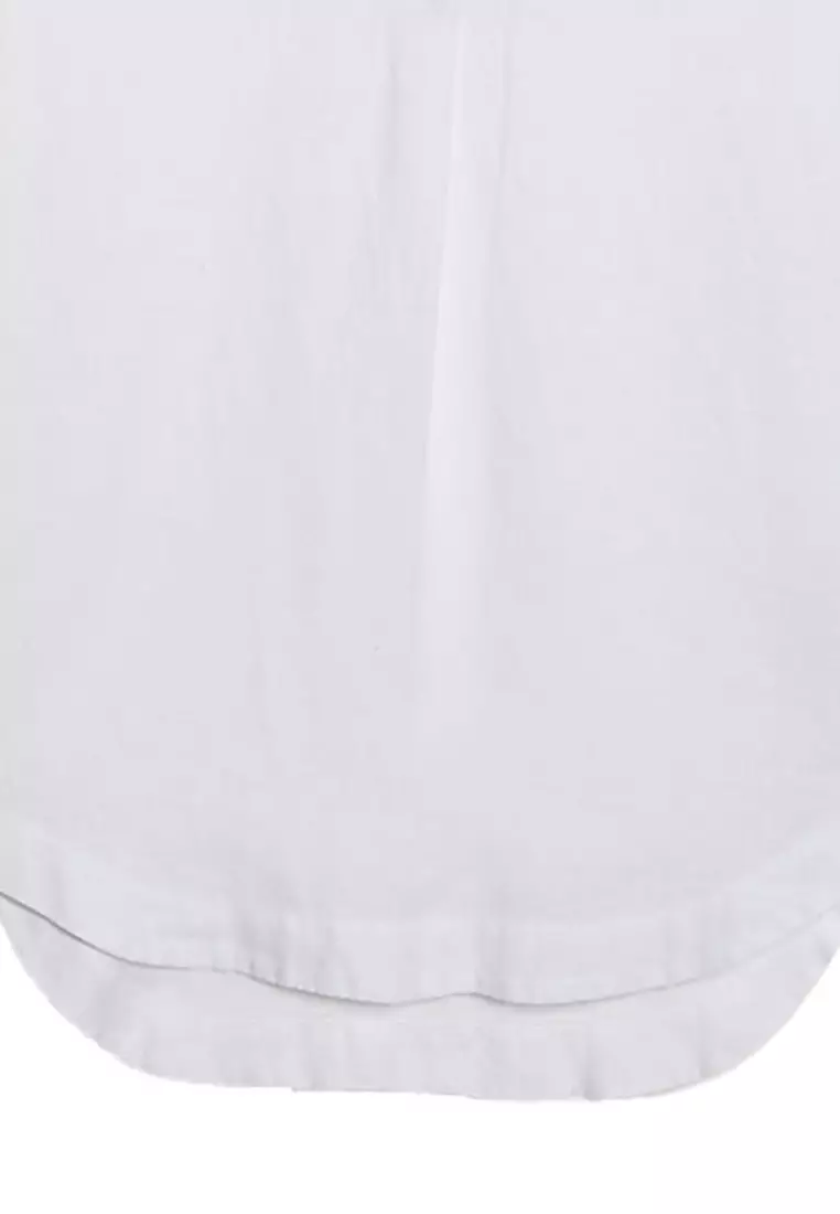 Pure Linen V-Neck Relaxed Popover Blouse