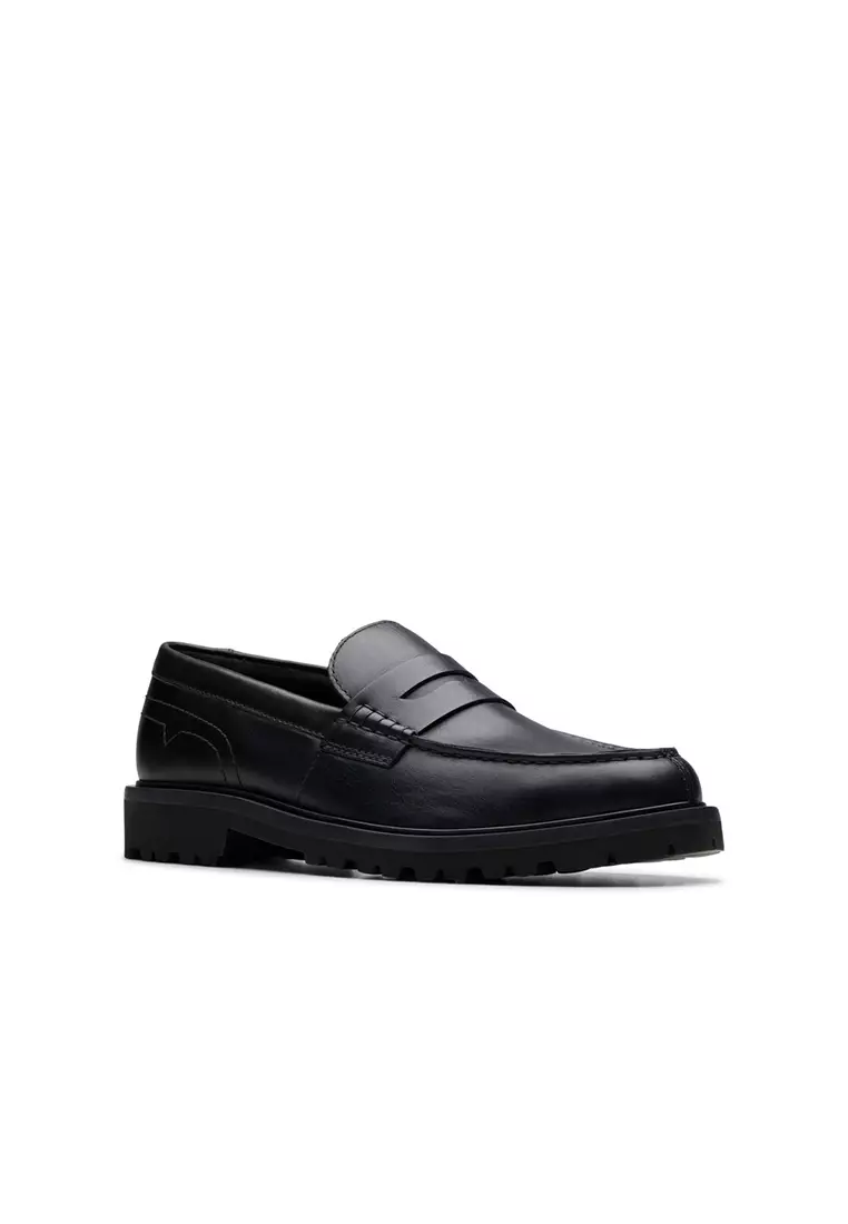 Mens Berwick Lo Loafers - Black Leather