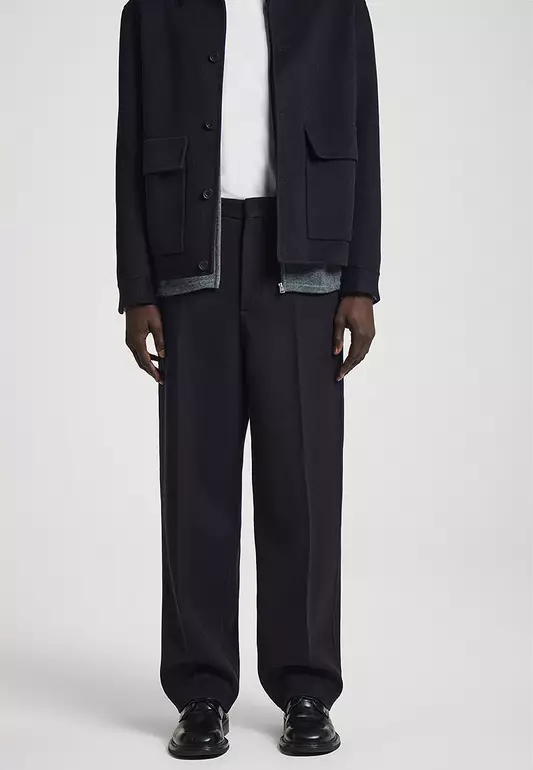 Relaxed Double-Faced Wool Trousers