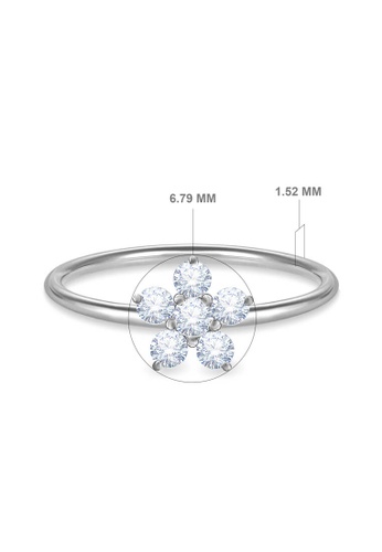 Aquae Jewels pink Ring Fairy Flower 18K Gold And Diamonds - Rose Gold 37FB0AC7618AA5GS_1