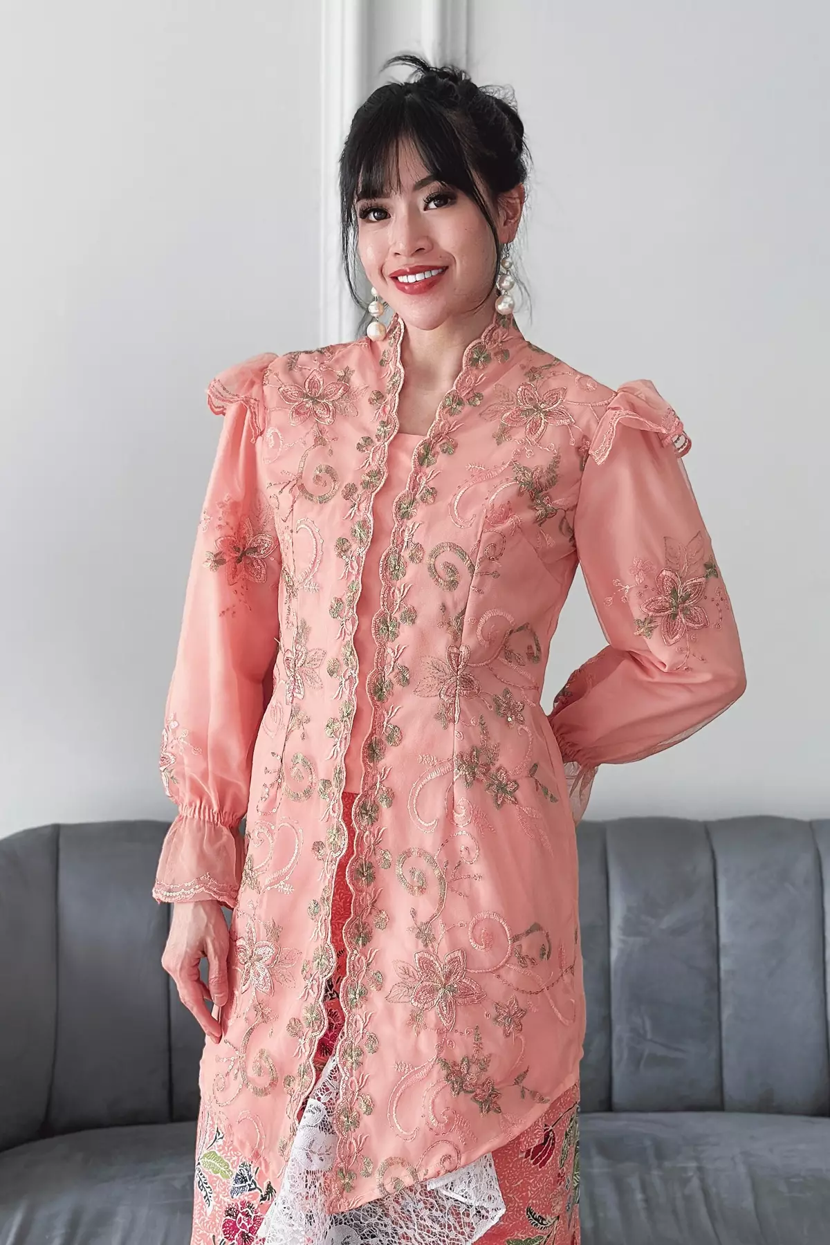 Arawinda Sendu Senja Kebaya Panjang Asymetris Baju Kurung Kebaya Raya