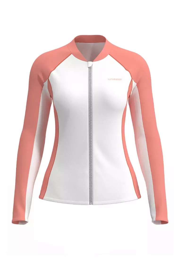 Supplementary Ladies Peach Zip Front UV Jacket