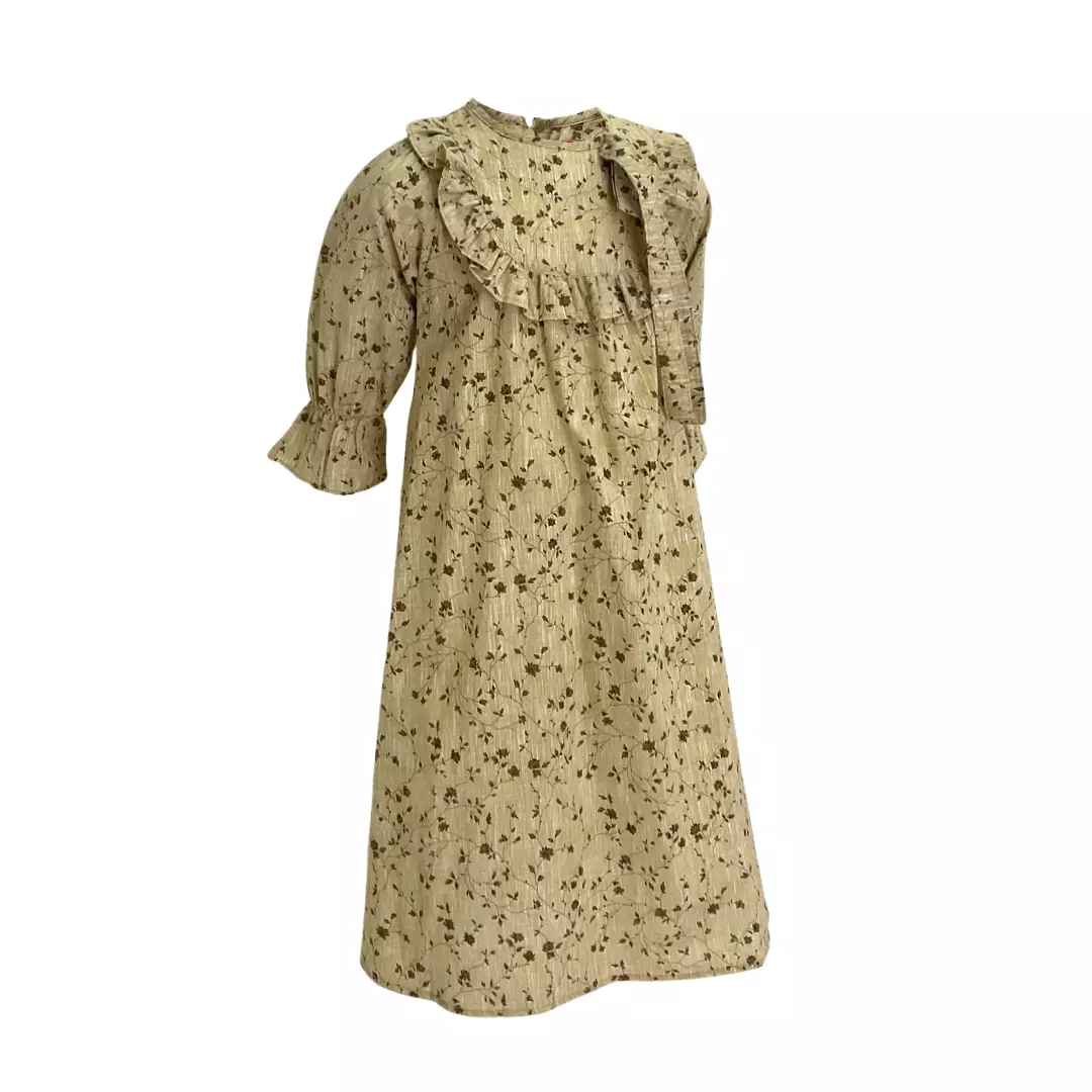 Pingu Gamis Anak Perempuan Printing Flower Cream 94300434G