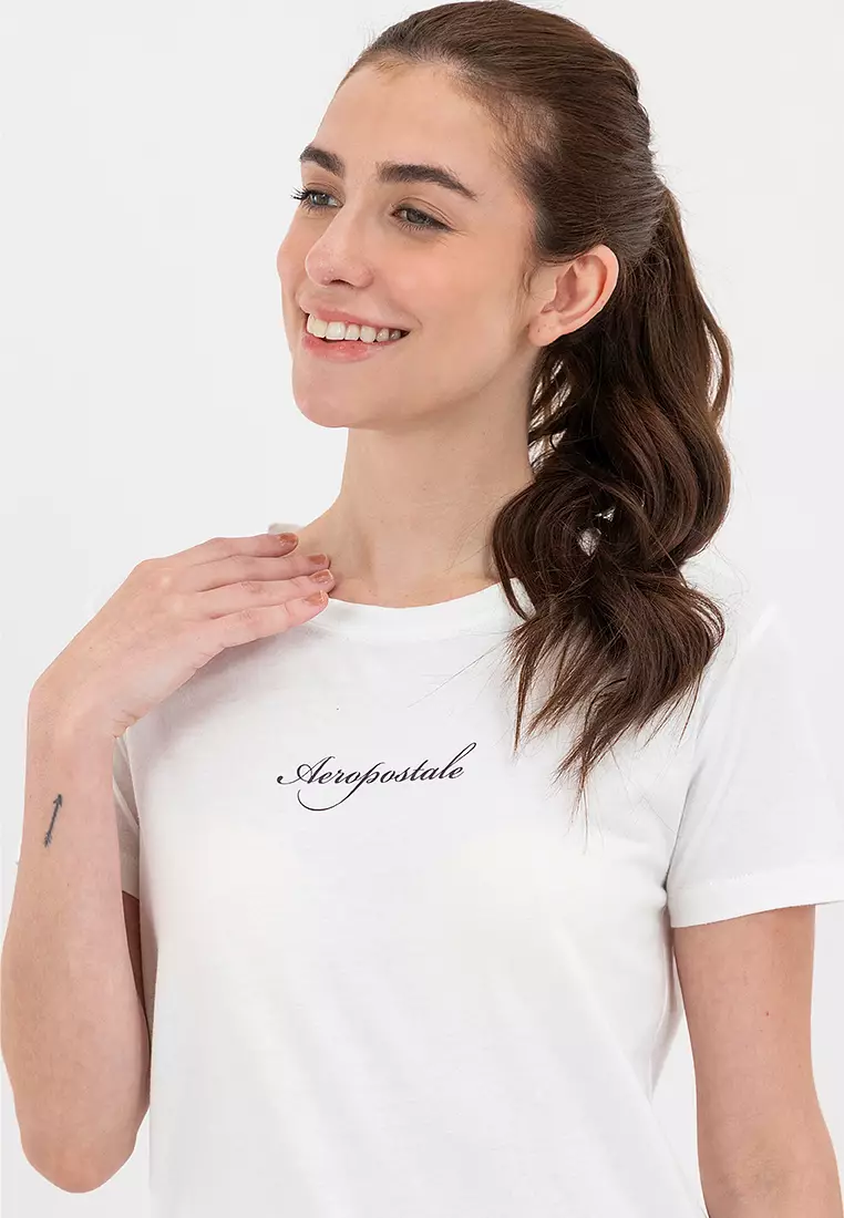 Online Exclusive Ladies Script Logo Tee Off White