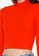 H&M red Cropped Turtleneck Top 3A6BCAA2D5350AGS_2