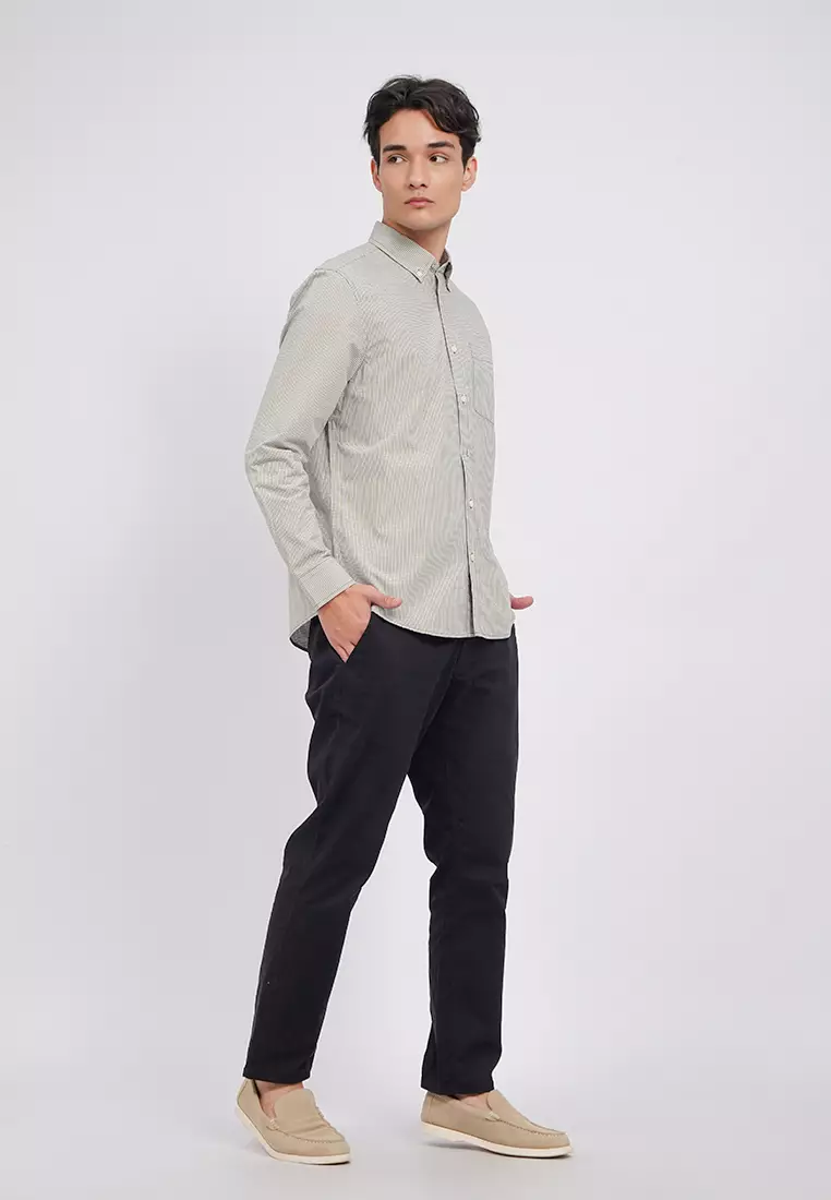 Regular Fit Long Sleeve Checks Shirt