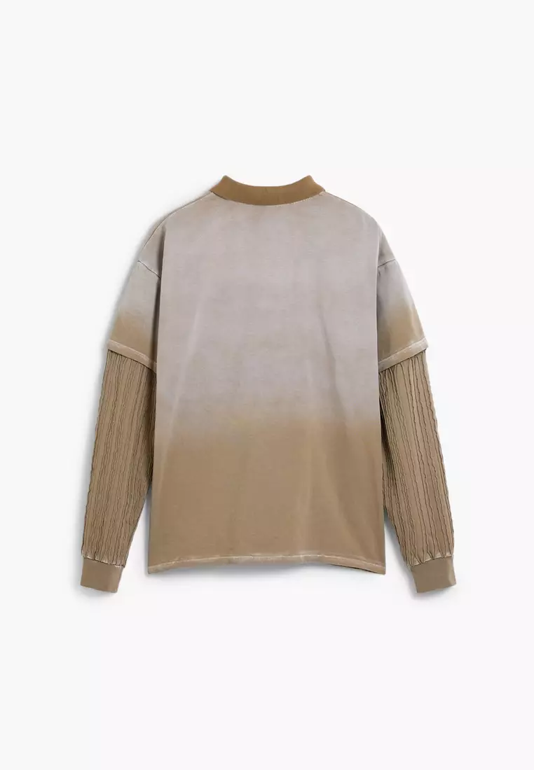 Double long-sleeve polo shirt