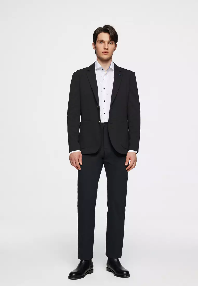 聚酯棉混紡休閒西裝外套