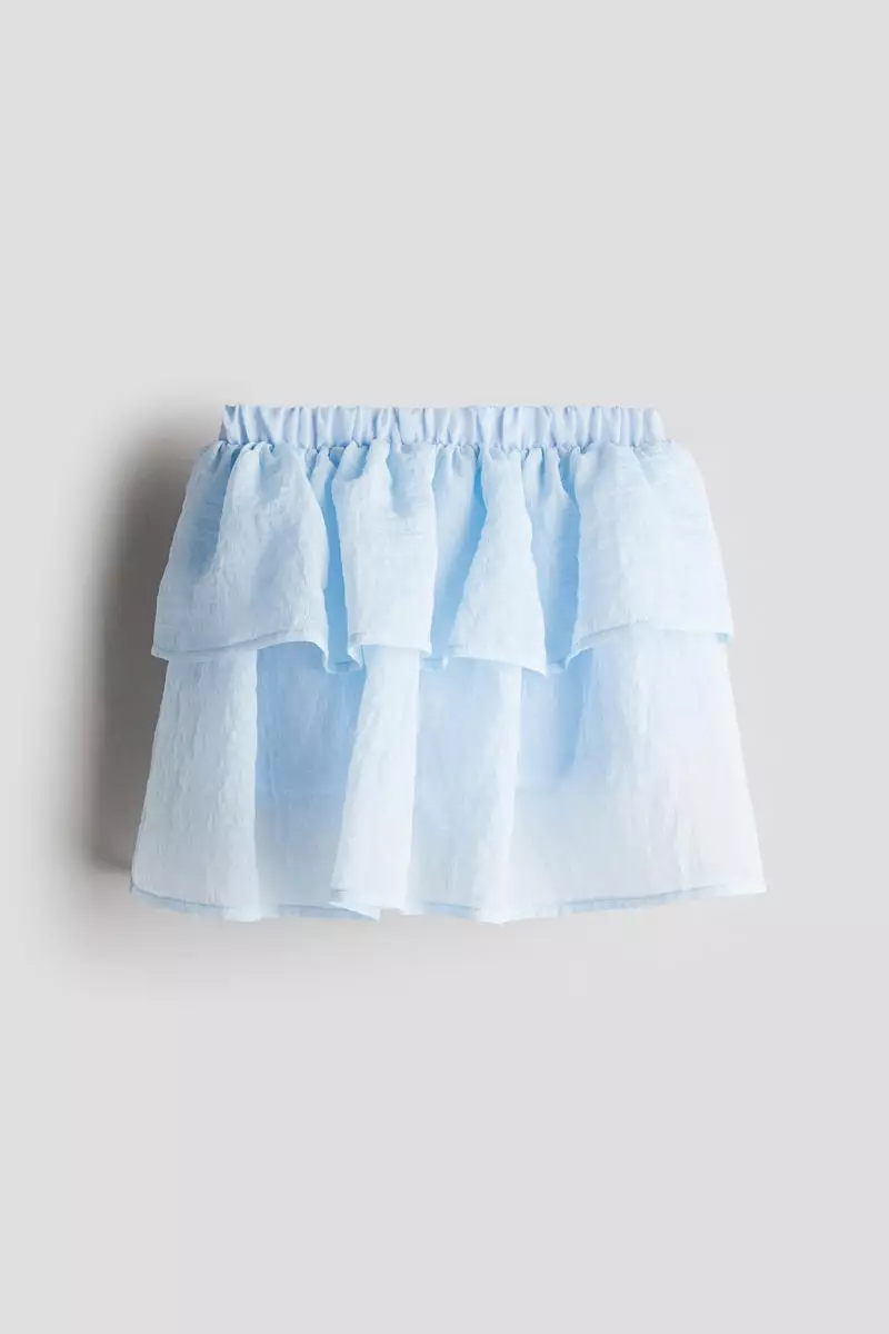 Tiered cotton skort