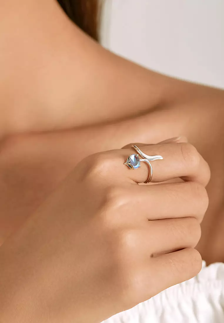 Adjustable moonstone ring new arrivals