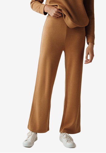 OVS brown Piombo Wide-Leg Woven Trousers 36968AAECE7109GS_1