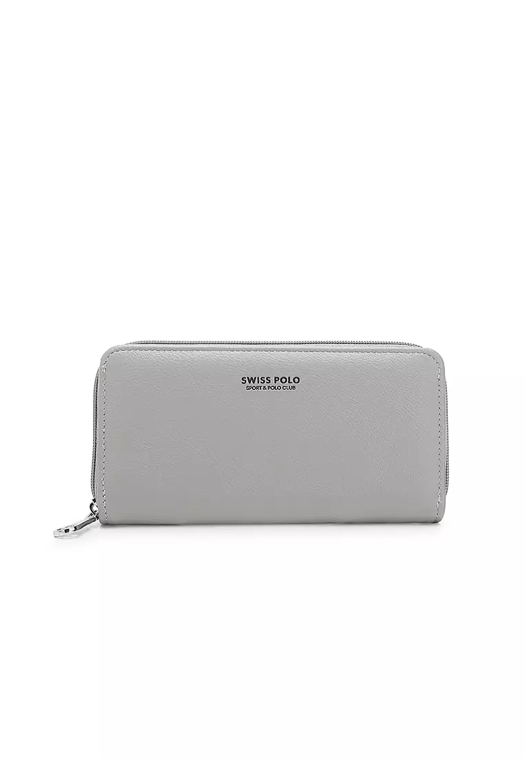 Women's Long Zipper Wallet - Grey