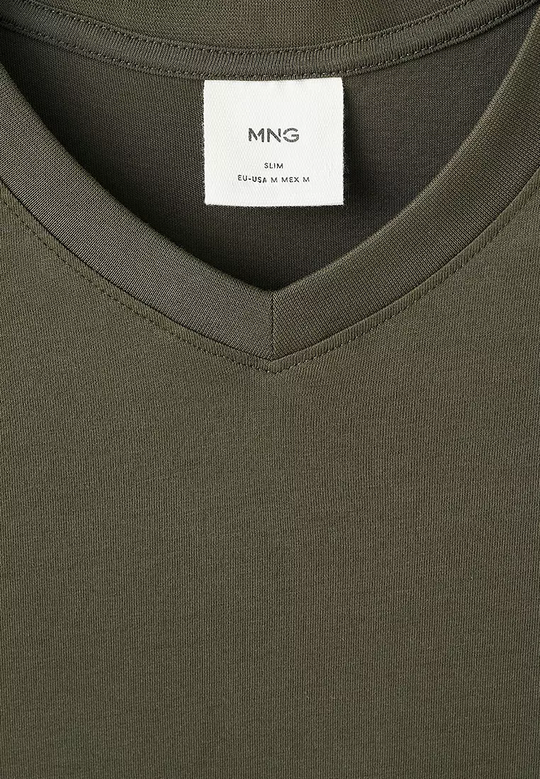 100% Cotton Slim-Fit V-Neck T-Shirt