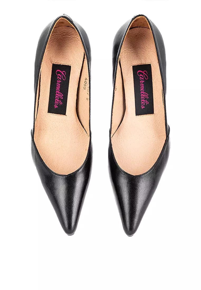 Pointed Toe Leather Pumps
