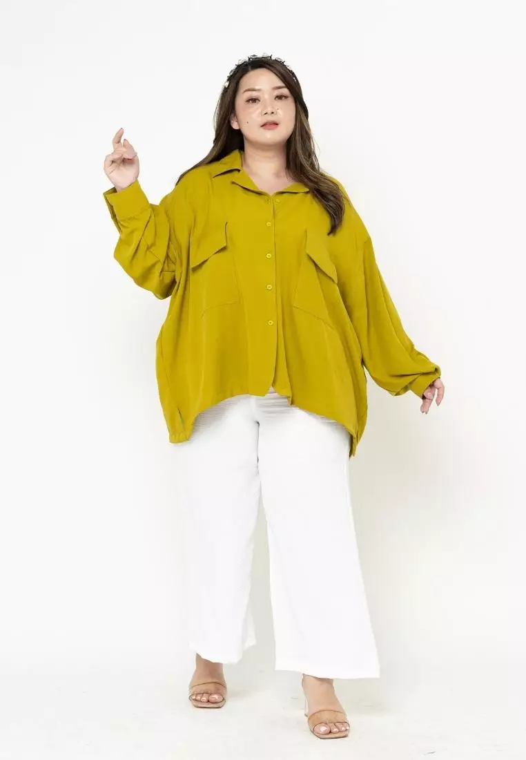 Plus Size Shirt Cera Lime