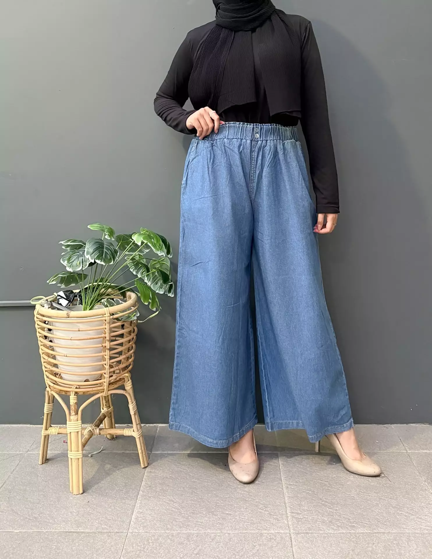Keyla Cullote (Celana Kulot Denim Basic) Fit BB 80 kg