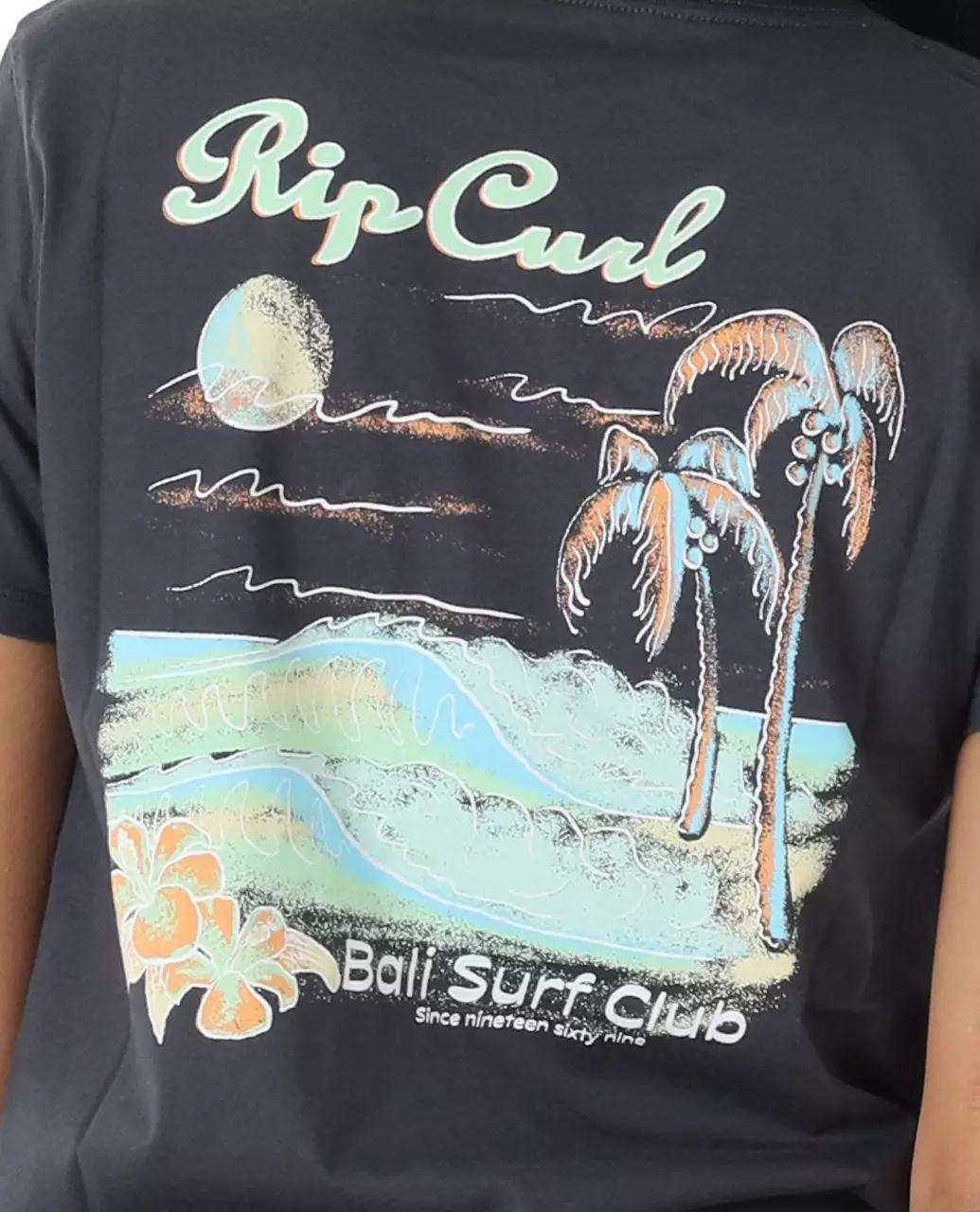 Rip Curl Women Bali Waikiki Standard Tee - Washed Black Bali