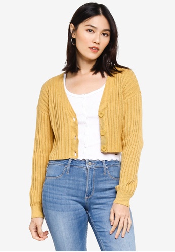 hollister ribbed cardigan