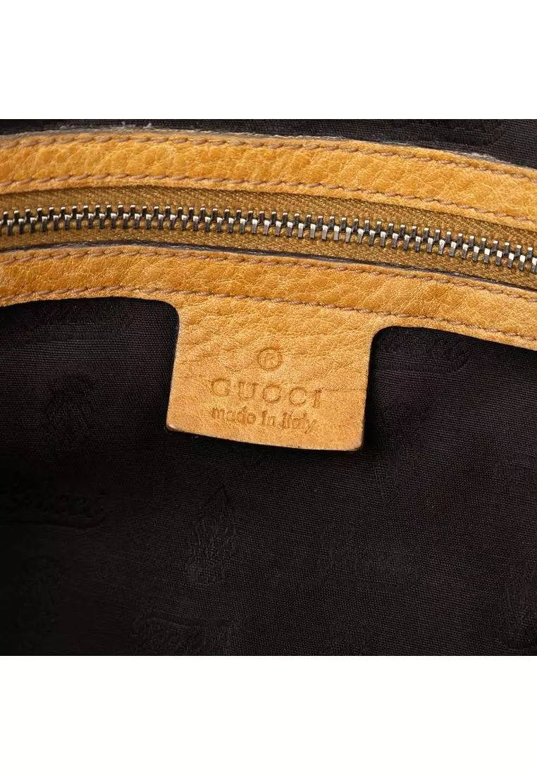Pre-Loved Gucci Gg Canvas Bamboo Libeccio Tote