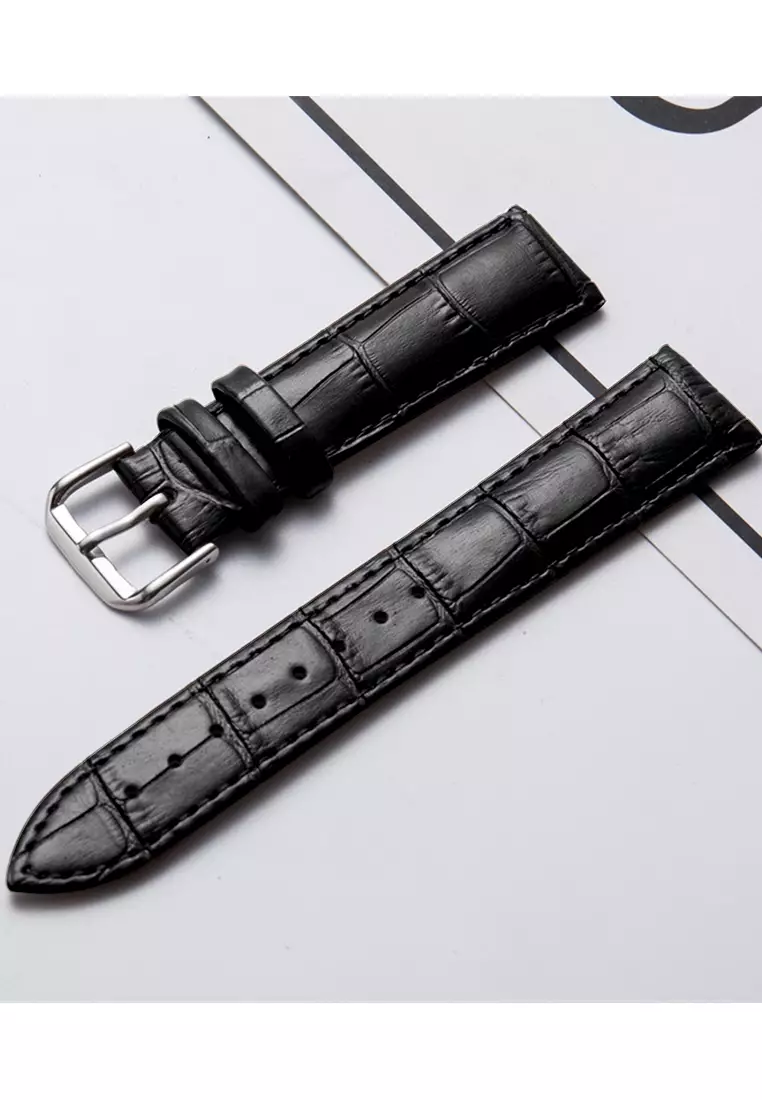 Tali Jam Watch Hitam Strap Tali Kulit Wanita Buram Leather Strap 14mm Jam Tangan Kulit